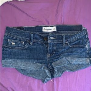 Abercrombie kids jean short shorts cuff size 14